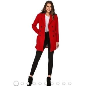 MARCS HEAVY WOOL BLEND PEA COAT SIZE 8‎